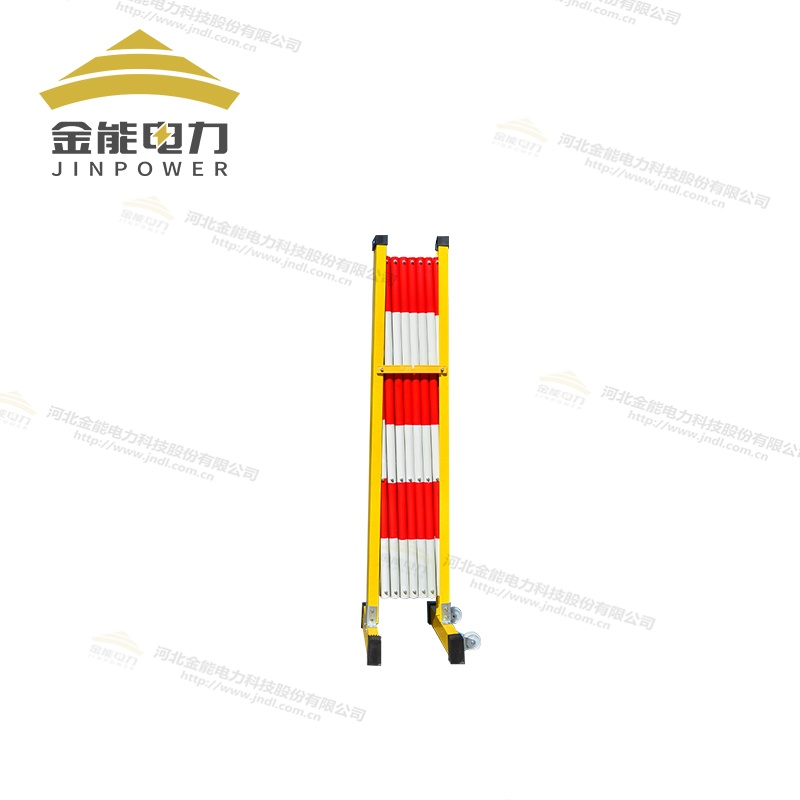 玻璃鋼紅白圓管伸縮圍欄 底座可加萬向輪